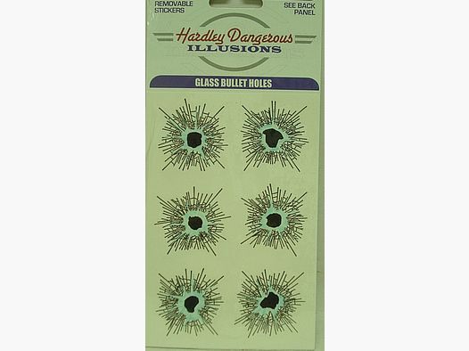 6 Bullet Holes Glass - Sticker