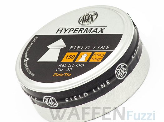 RWS Hypermax bleifreie Diabolos 5,5mm 150 Stk.