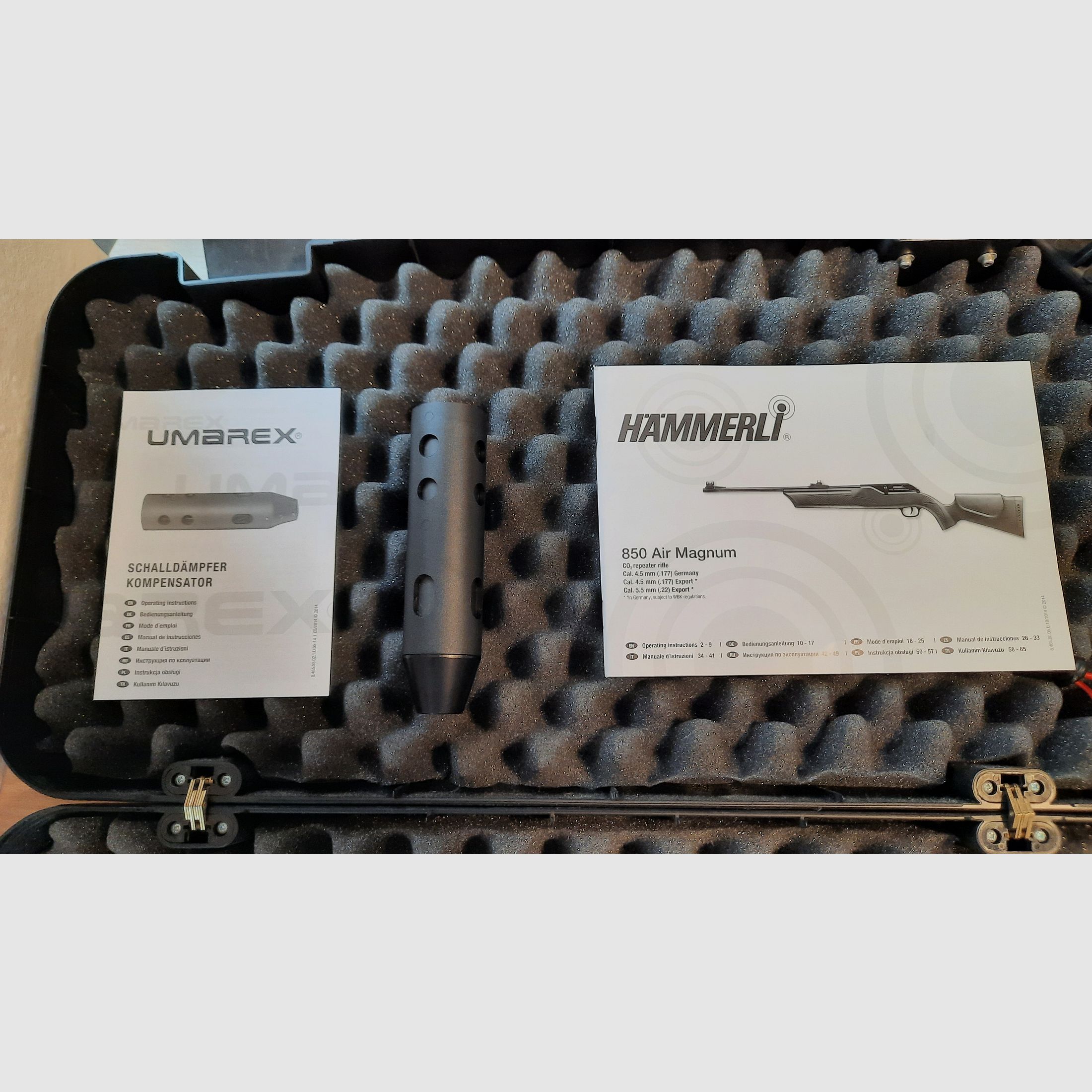 Hämmerli UMAREX 850 AIR MAGNUM - 4,5 mm Diabolo (P18) + Zielfernrohr + Koffer inklusive 2 Zahlenschlösser