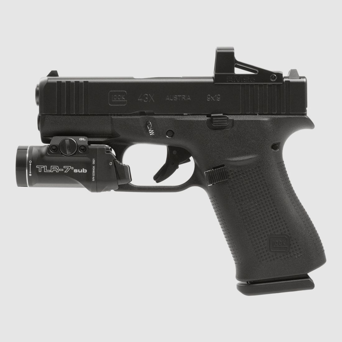 Glock Pistole 43X R/MOS/FS Combo mit shield RMSc und Streamlight TLR-7 Sub – 9 mm Para, Bild 3 von 4