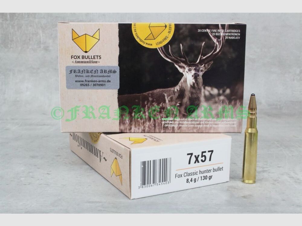 FOX Bullets Classic Hunter 7x57 130gr. 8.4g 20 pieces volume prices