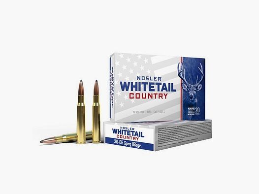 Nosler .30-06 Cartridges – 165gr. 20 pcs. Whitetail Country Solid Base