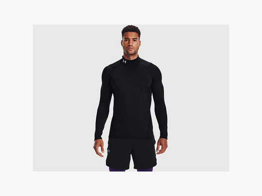 Under Armour ColdGear Armour Fitted Mock Longsleeve T-Shirt Schwarz L