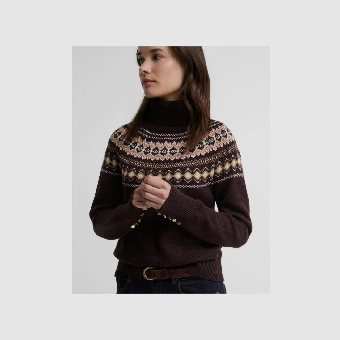 Barbour D-Rollkragen-Pullover Darwen mit Fair Isle Muster, Bild 10 von 12