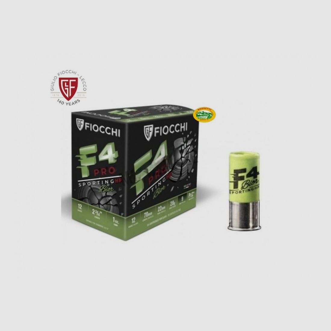 FIOCCHI Patronen F4 Pro Sporting Bior HP Kal.12 gr.28 pb.9