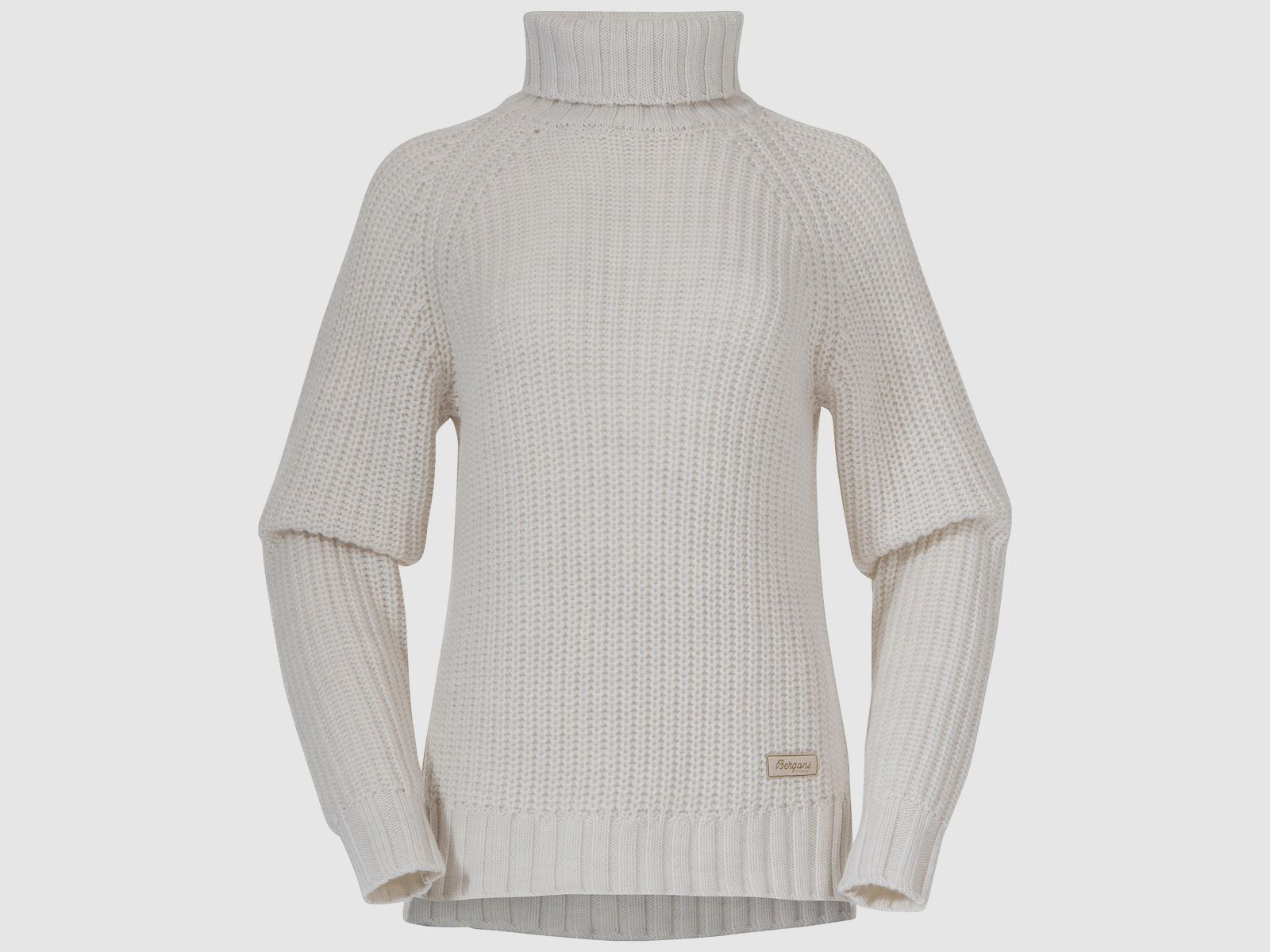 Bergans Nordmarka Merino Pull Col Montant Femme Blanc Vanille XL