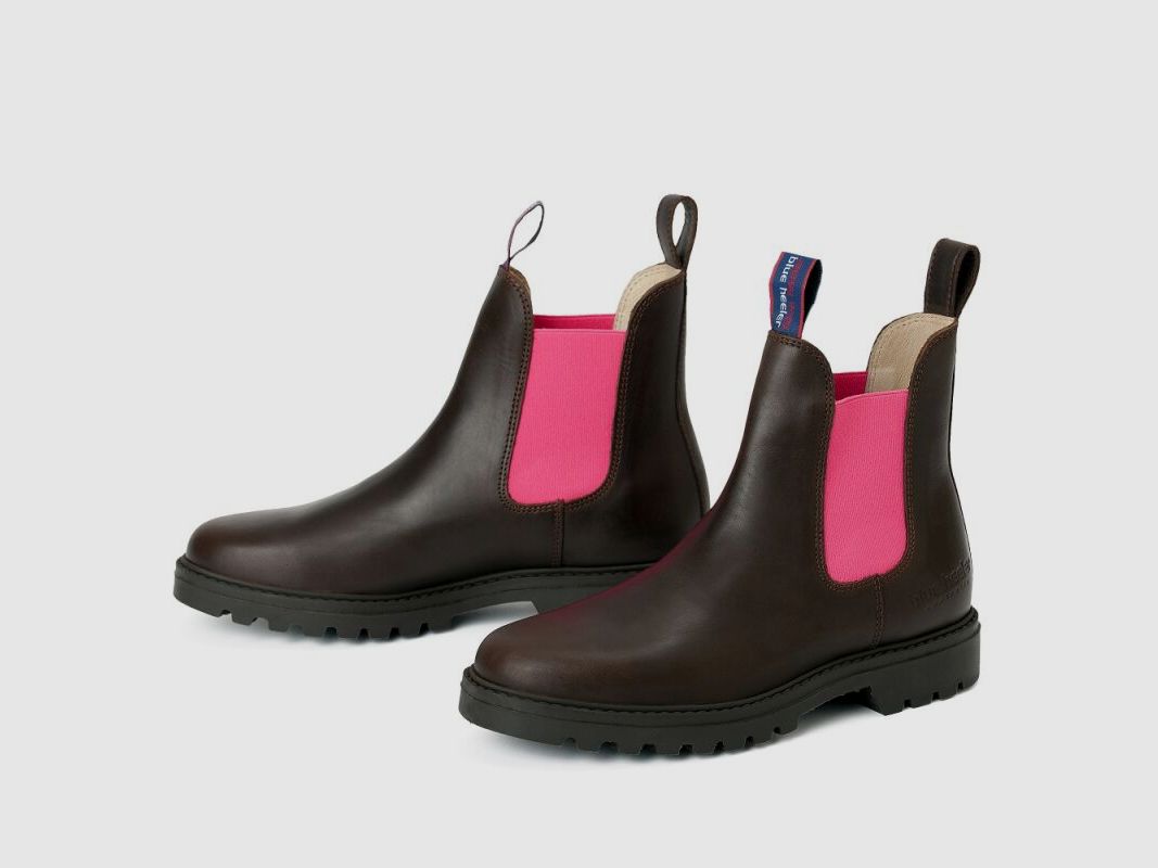 Blue Heeler Damen Chelsea Boots Jackaroo Braun/Pink