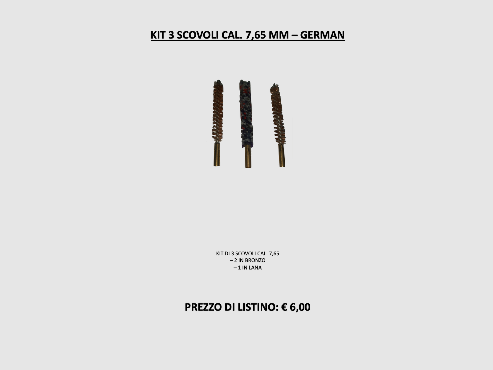 ALLEMAND – KIT TROIS BROSSES Cal. 7,65, image 2 sur 2