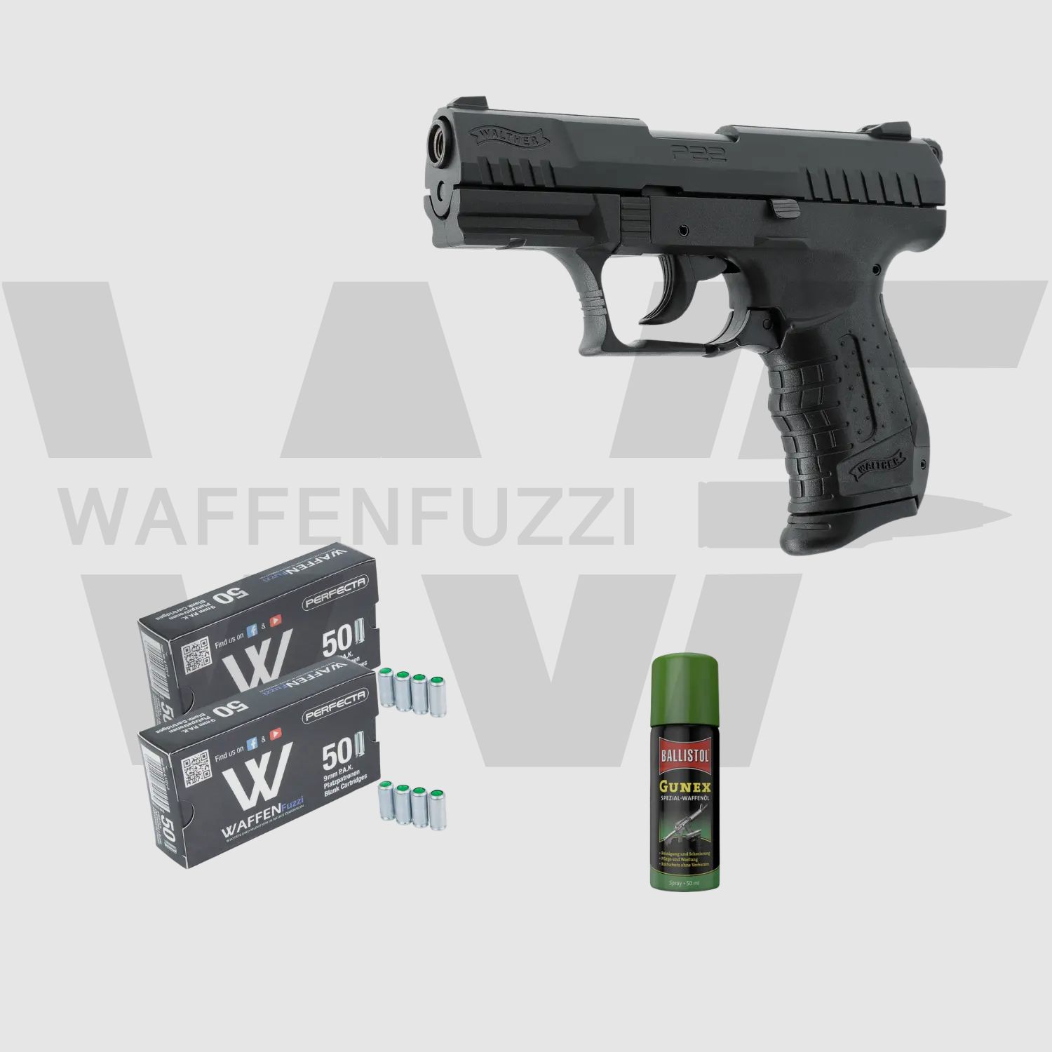 Walther P22 Ready "S" Schreckschuss Set Kaliber 9mm PAK