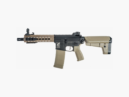 AR15 KeyMod 8 pollici BRAVO Delta Armory Tan/Nero S-AEG Fucile Airsoft Libero da 18 anni
