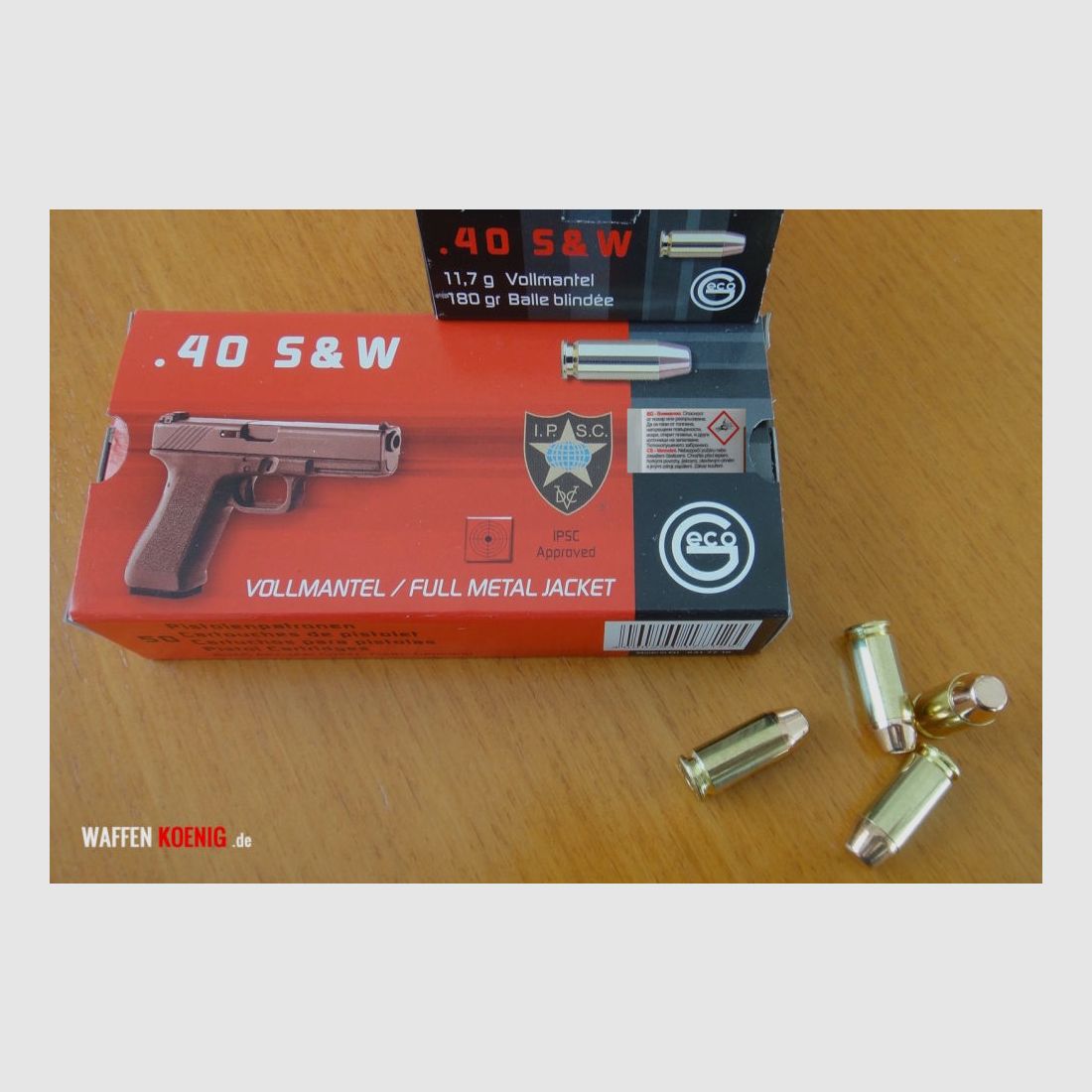 GECO 100 pieces cartridges GECO .40 S&W FM-JSP