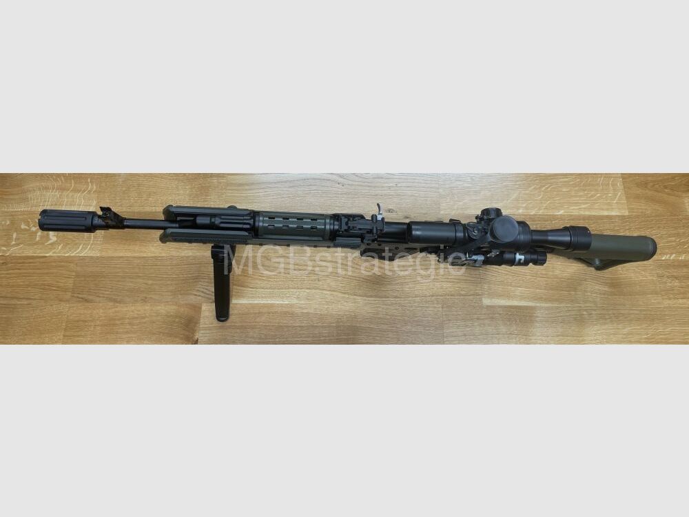 sportlich zugelassen! WBP Jack Sport - halbautom. Büchse 7,62x39 OD Green mit Schubschaft! - System AKM AK47 AK74 // Anbauteile grün