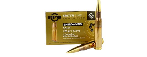 Prvi Partizan PPU .50 BMG (12,7 x 99) Match Line 725 grs 5 Schuss