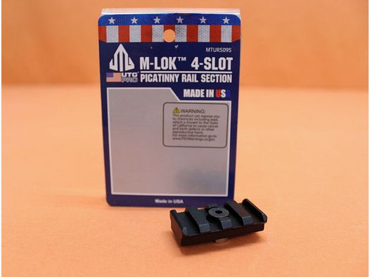 UTG - Leapers UTG PRO M-LOK Compatible Picatinny Rail (MTURS09S) Negro 4 Ranuras BL=40mm riel Picatinny