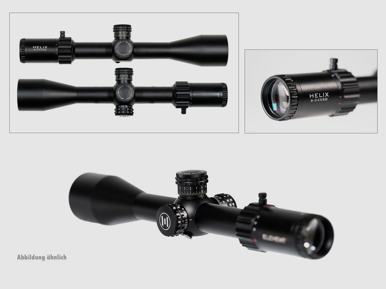 Zielfernrohr Element Optics Helix 6-24x50 SFP, Absehen APR-1C MRAD, 30 mm Tubus, Seitenfokus