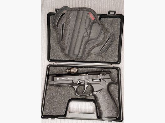 Zoraki 918 9mm P.A.K. noir - ancien (PTB 965) avec nouveau holster en Cordura