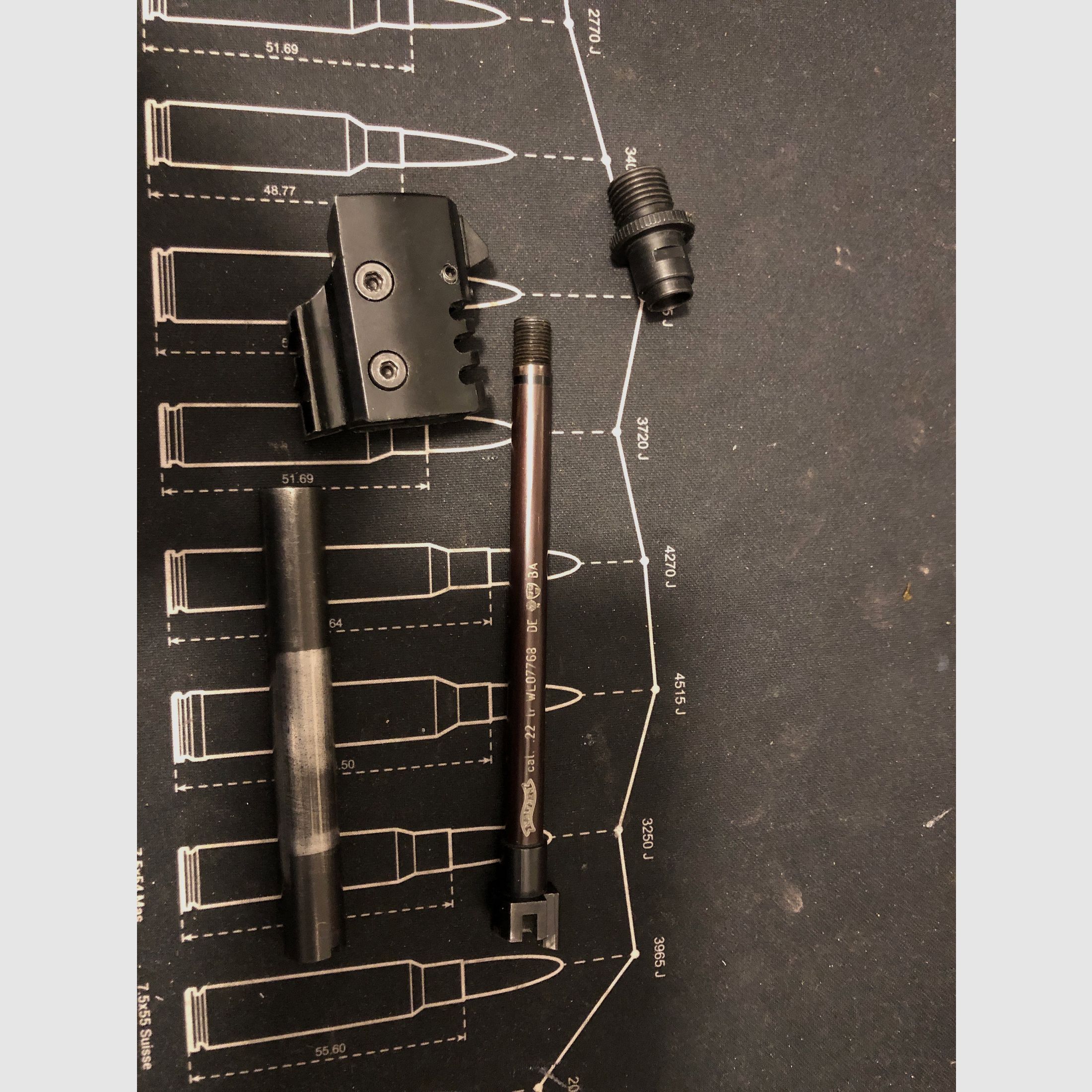 Walther P22Q .22lr langer Wechsellauf mit Gewinde