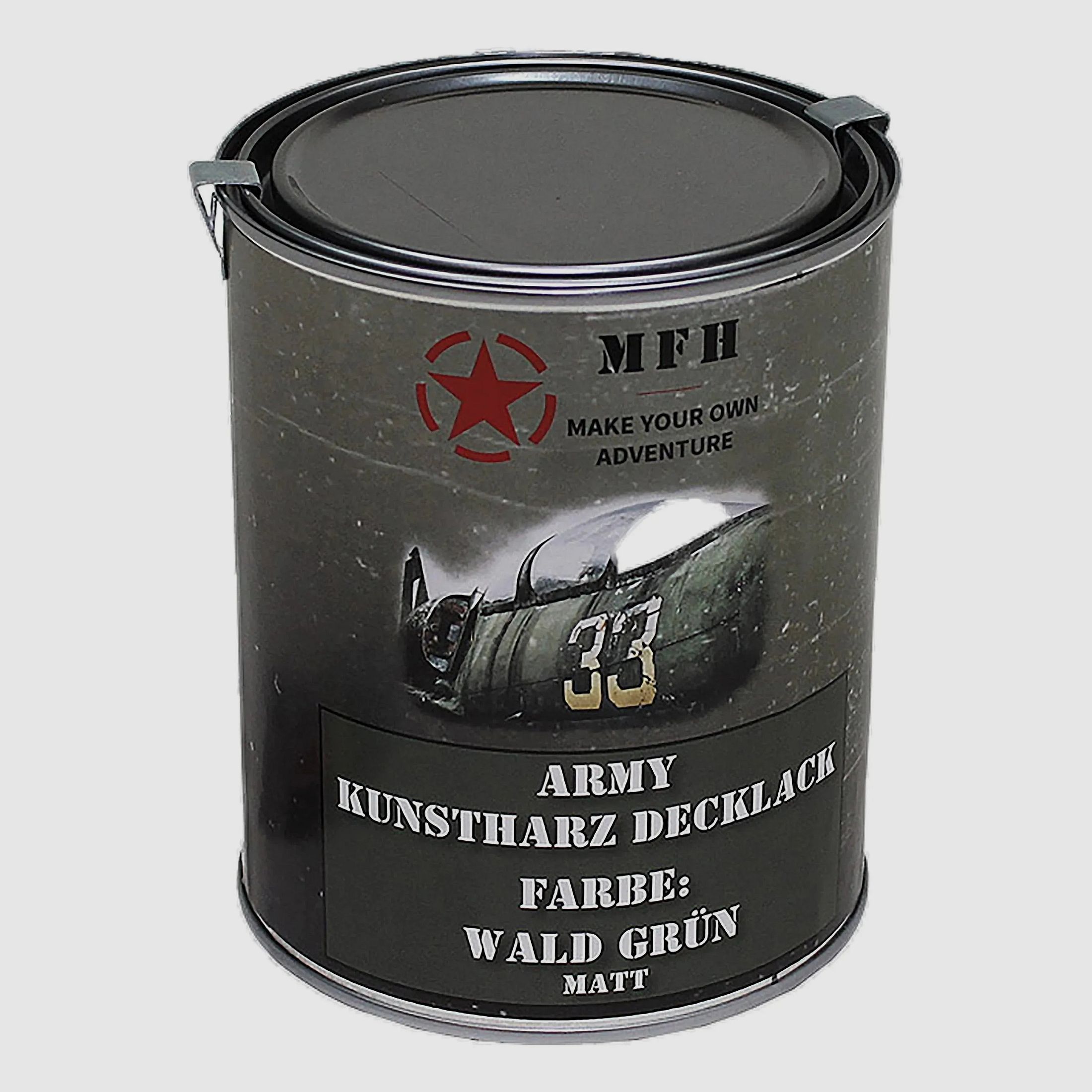 MFH MFH Farbdose Army Lack 1 Liter matt waldgrün