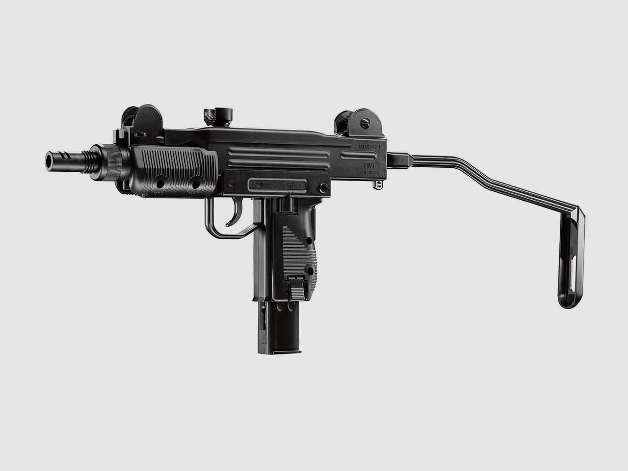 CO2 Maschinenpistole Umarex IWI Mini UZI SchalldĂ¤mpferatrappe Kaliber 4,5 mm BB (P18)