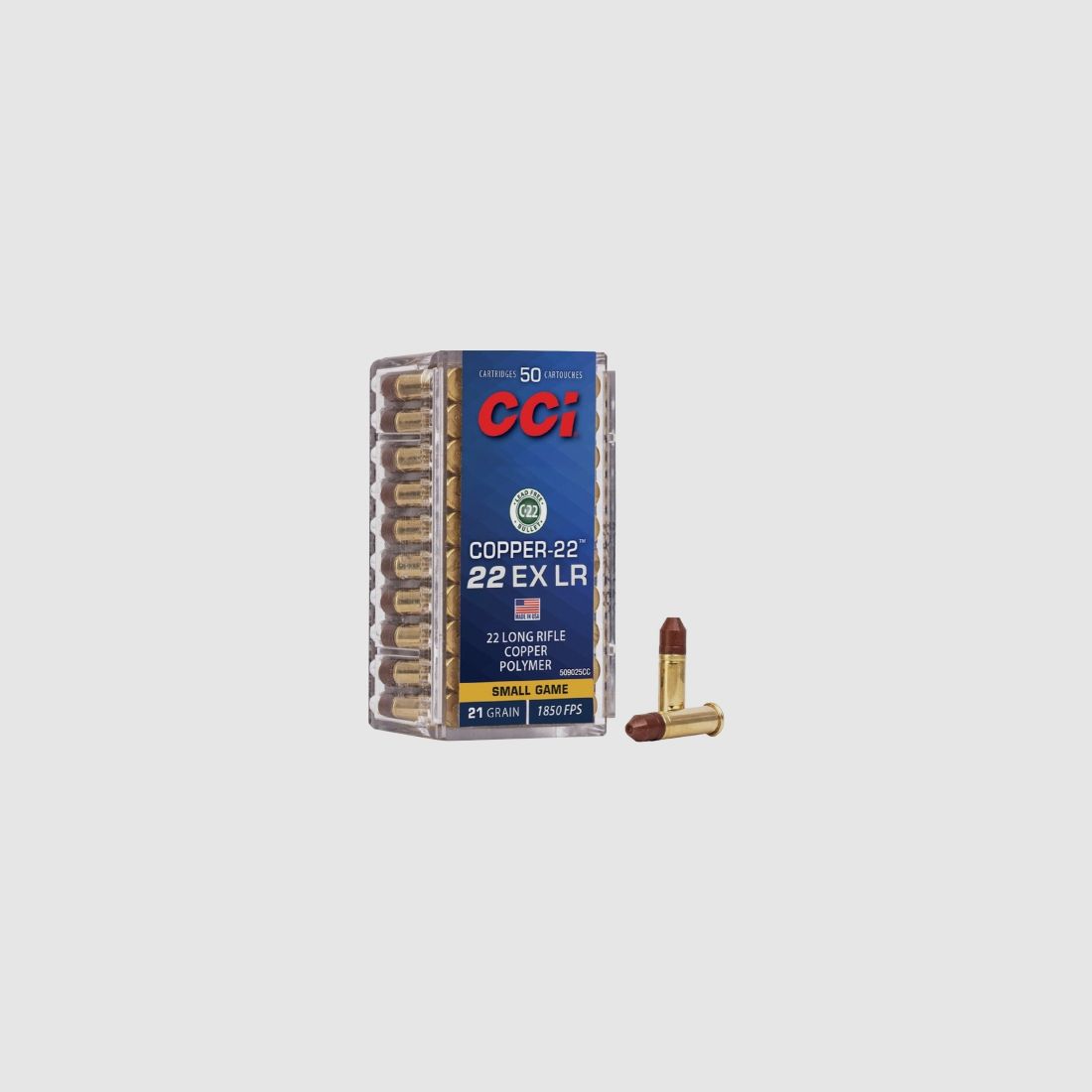 CCI Copper-22 .22 LR 21GR CPHP 50 cartucce