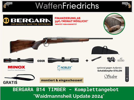Bergara B14 Timber | "Waidmannsheil" Aggiornamento 2024 Set Completo per Giovani Cacciatori - WaffenFriedrichs