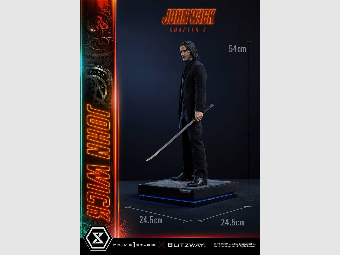 John Wick Chapter 4 Ultimate Premium Masterline Series Statue 1/4 John Wick Deluxe Bonus Version 54 cm | 43383