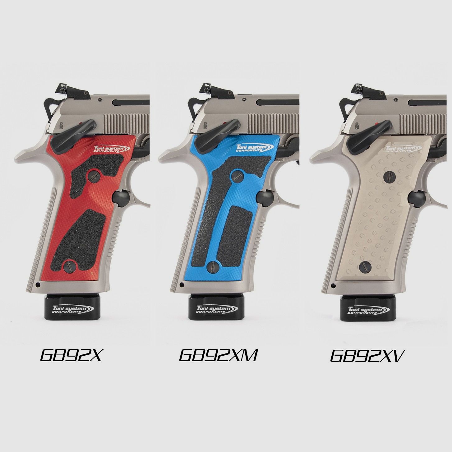 Poignées X3D fines pour Beretta 92X - TONI SYSTEM/Poignées Slim X3D pour Beretta 92X - TONI SYSTEM * CODE ARTICLE GB92X-BK