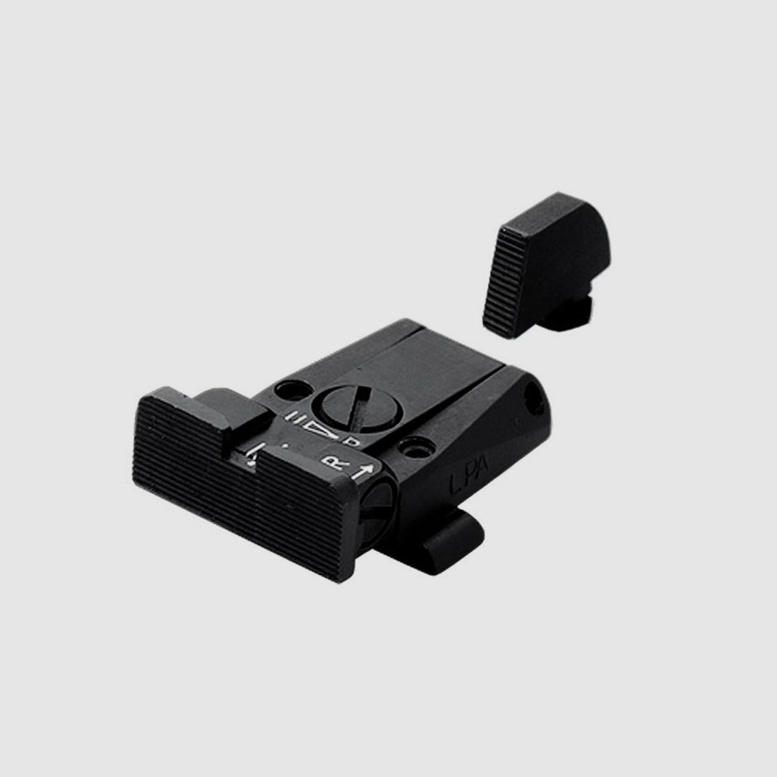 LPA Match-Visier SPR für GLOCK-Pistolen GLOCK-Modelle: schwarzes Visierblatt, inkl. Korn