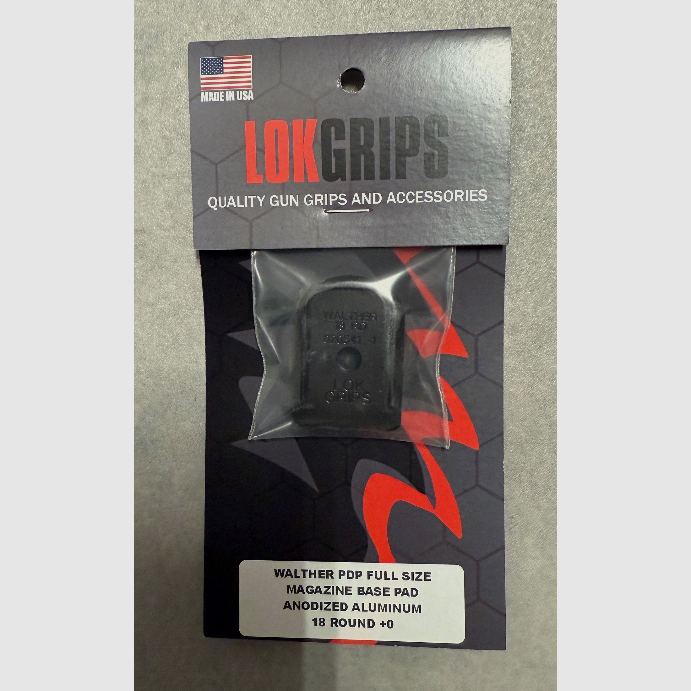 NEU Lok Grips Magazinbodem van Alu voor Walther PDP Full Size Magazine