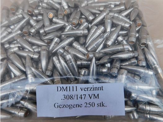 .30/.308/147grs Geschosse DM111 Vollmantel 1000 Stk