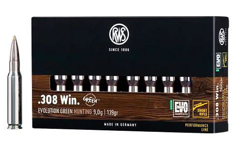 RWS .308 Win. Short Rifle Evo Green 9,0g/139grs.