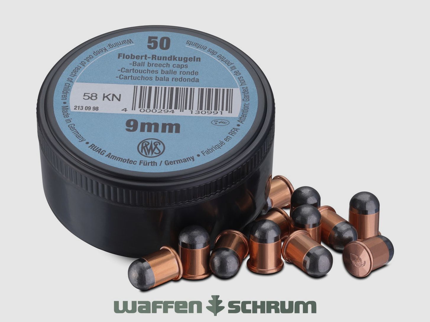 RWS Flobert Round Balls 9mm