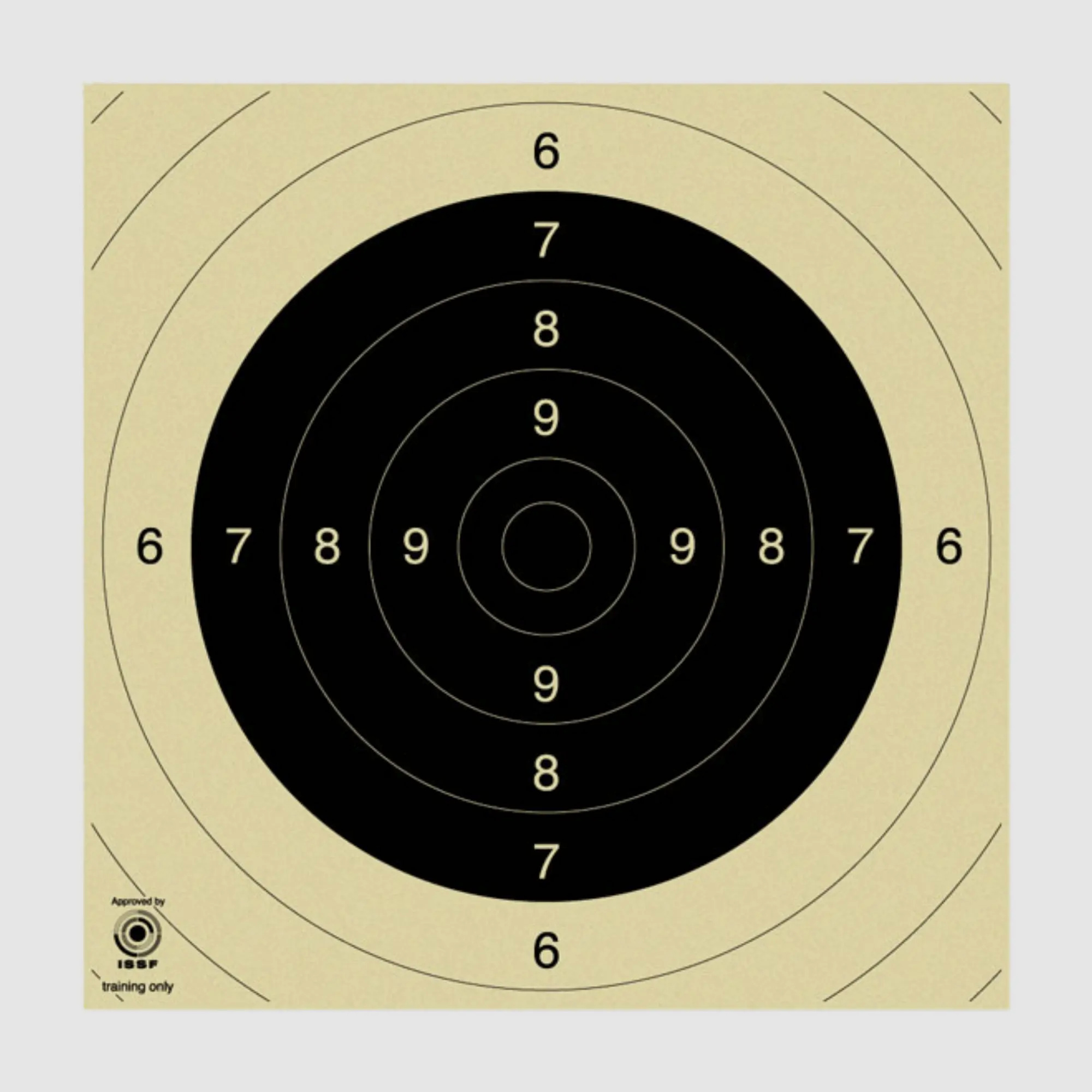 KK Spiegel Zielscheibe Gewehr 100m | 25,5x26 cm (50 Stück)