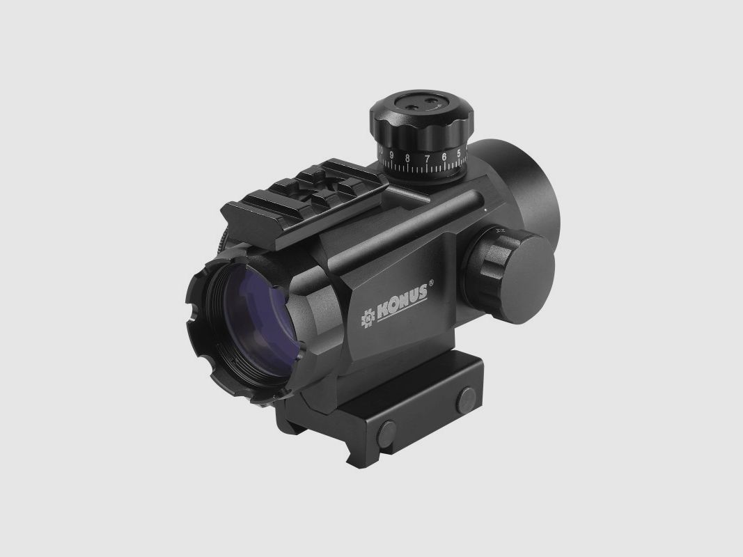 KONUS SIGHT PRO 1X35 VISIER MIT 4 WECHSELAUFSICHTEN ROT-GRÜN