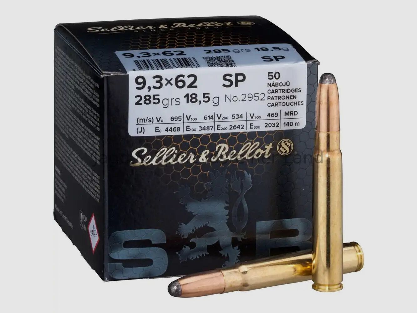 Sellier & Bellot SP, 285grs / 18,5g, 50 patronen per verpakking
