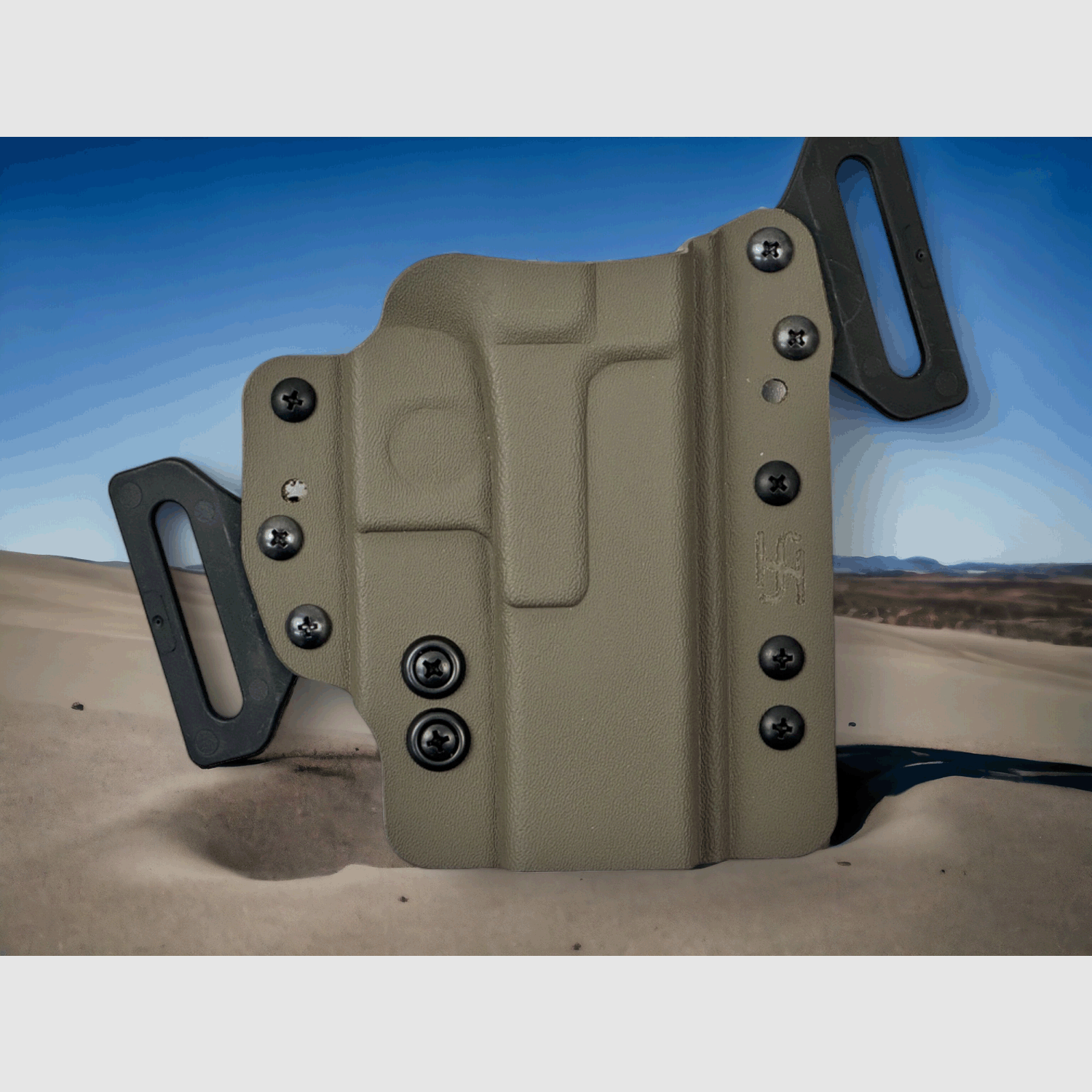Höppner und Schumann OWB Holster Glock 17 / 34 steingrau-olive RH und LH