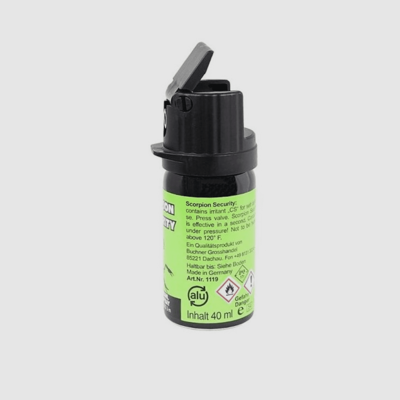 Scorpion Security spray au gaz CS 40 ml jet large, image 2 sur 3