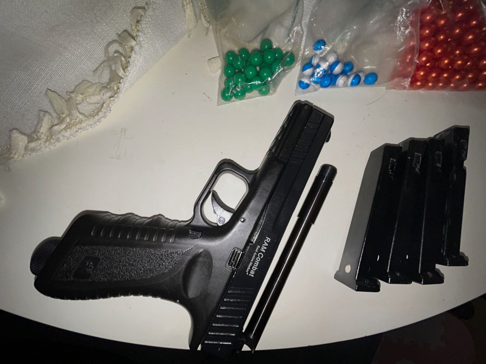 Ram-gevecht (rubber kogel)