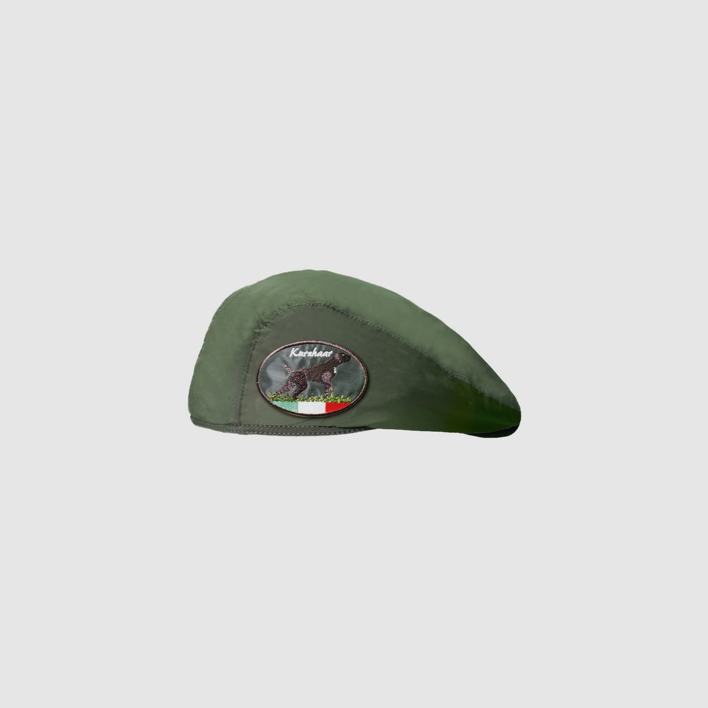 Grüne Kappe mit Kurzhaar-Patch: Ein perfektes Accessoire für Tierliebhaber, Bild 1 von 4