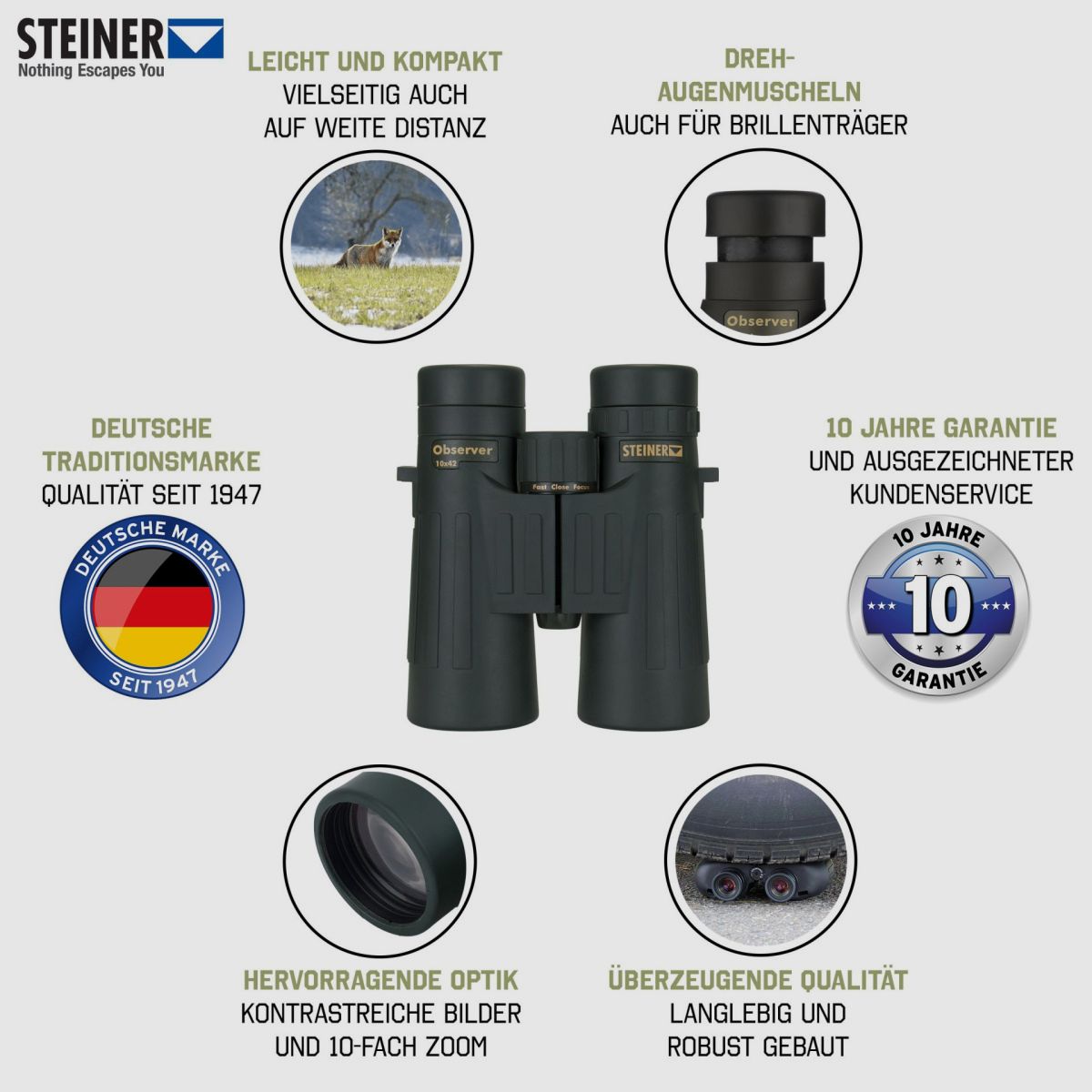 STEINER Fernglas Observer 10x42