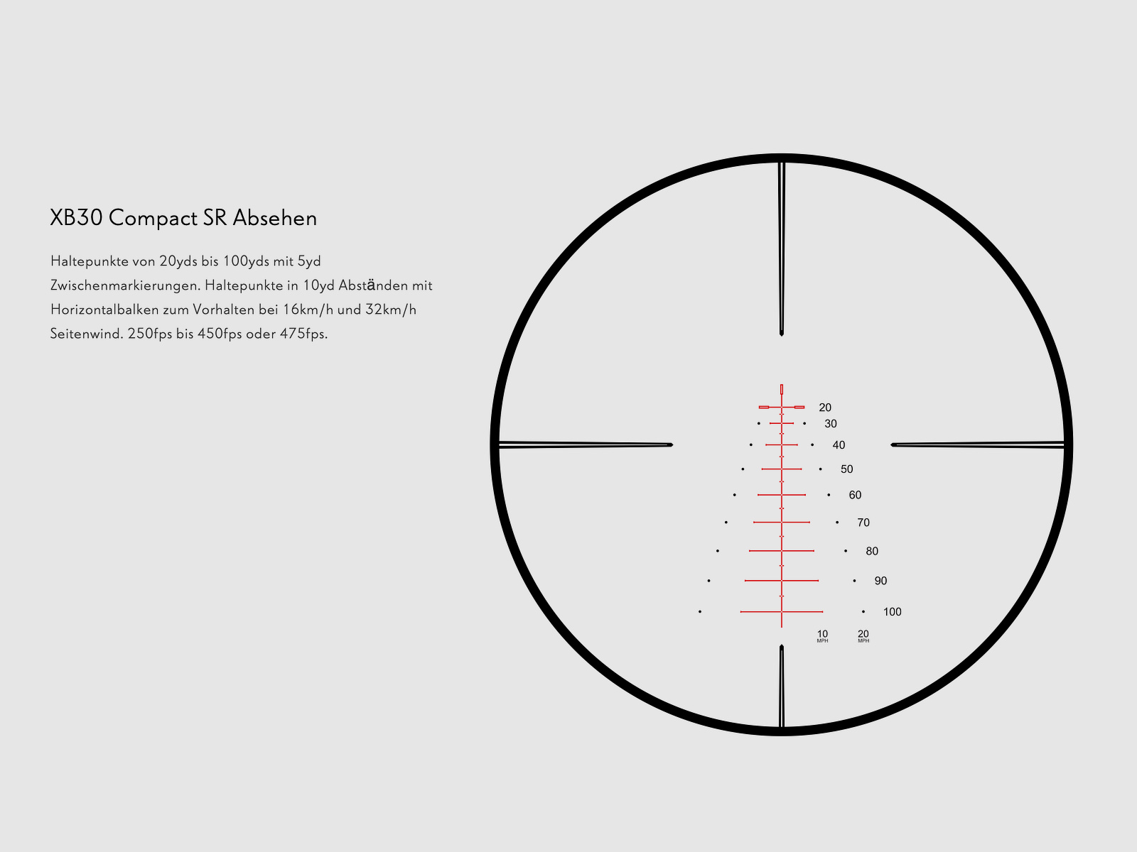 HAWKE 12227 Armbrust Zielfernrohr XB30 Kompakt 2-8x36 SR Rot Grün Leuchtabsehen