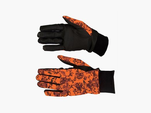 Orangene Pixel-Camo-Handschuhe Somlys