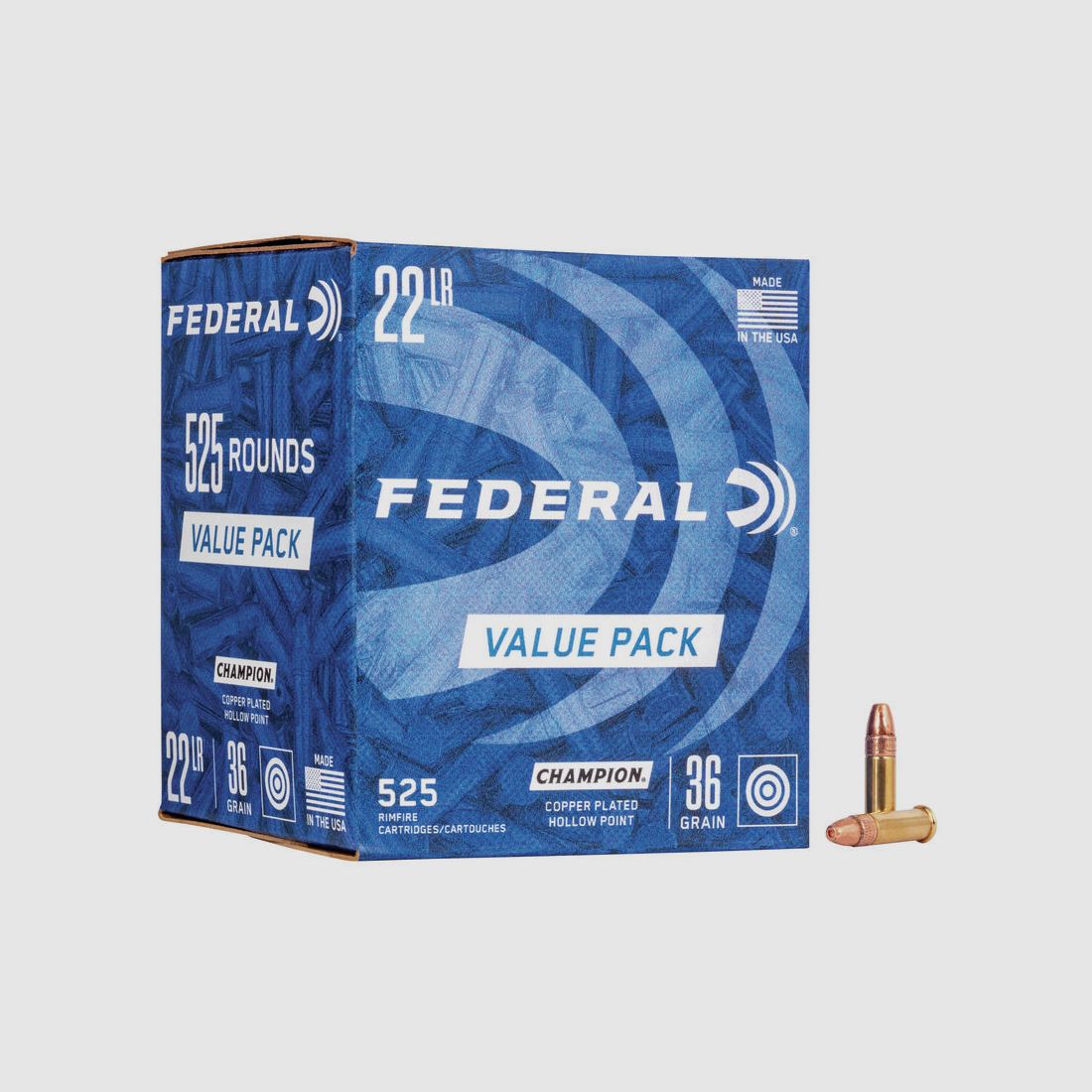 Federal Champion Training .22 LR 36GR CPHP 525 Patronen