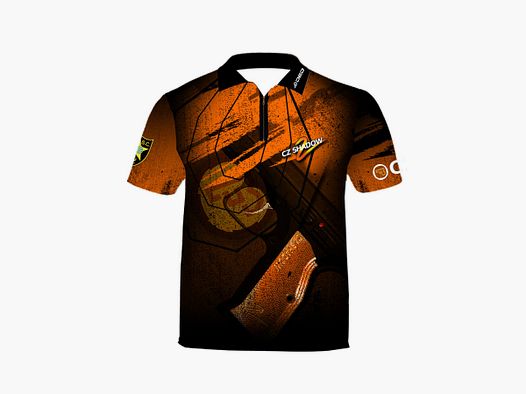 DED CZ Shadow 2 Orange T-Shirt, Größe: XXS, Benutzerdefinierter Name: Kein Name, Bekleidungsart: Regular (Herren)