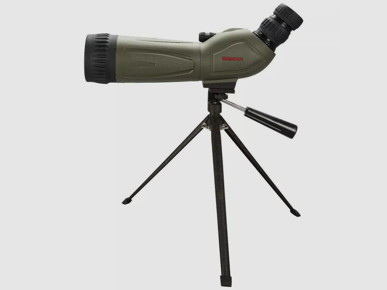 TASCO 20-60x60 luneta kątowa oliwkowa z statywem i uchwytem do okna, zdjęcie 2 z 6