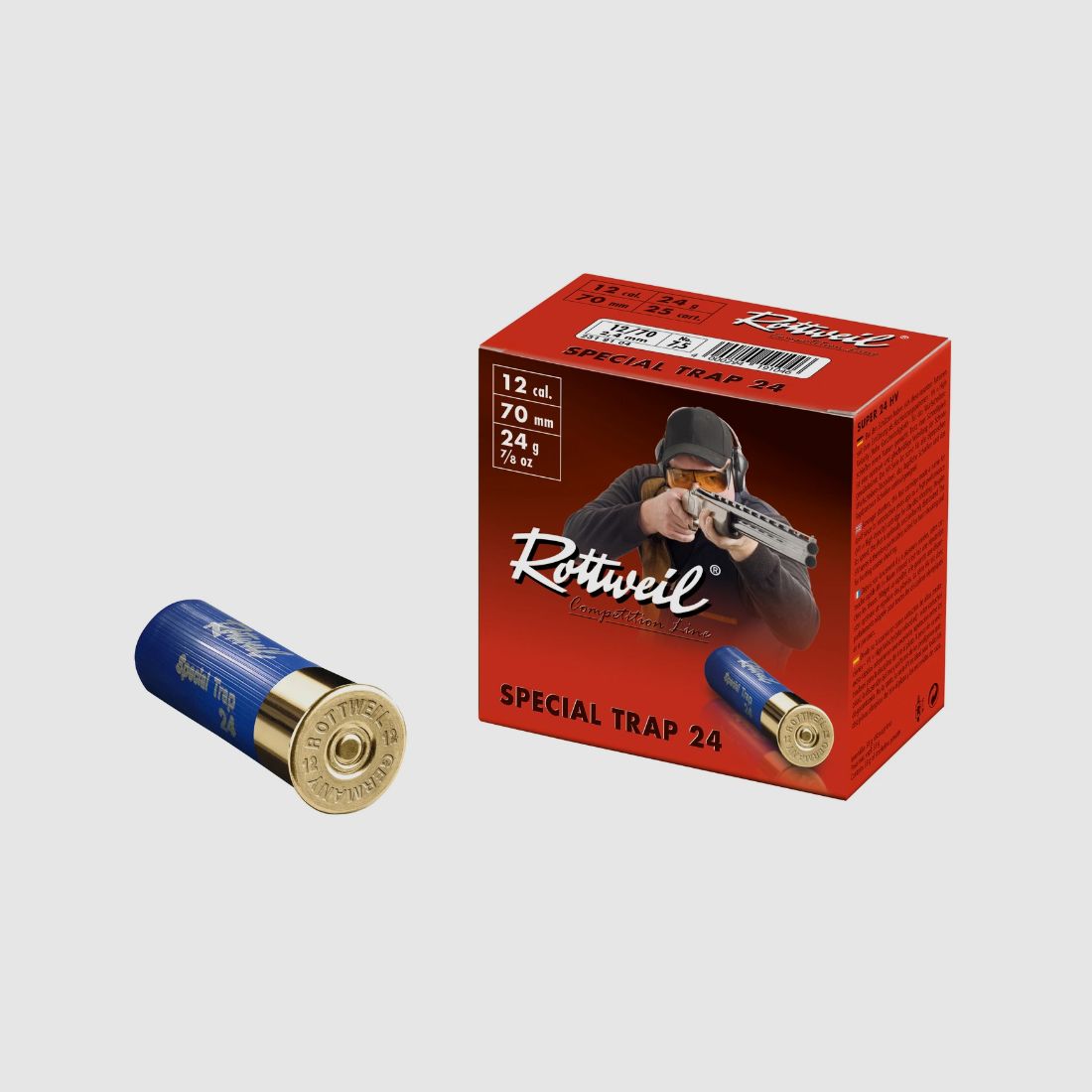 12/70 Trampa Especial 2,4mm 24g Rottweil LÍNEA DE COMPETICIÓN