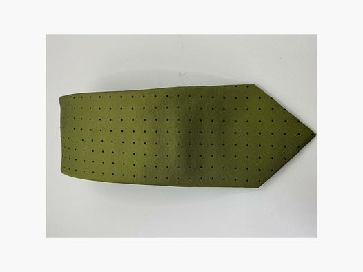 Tie green pattern black dots