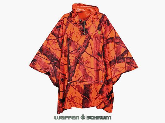 Poncho Hubertus Tarn u.Warn Oliva-naranja