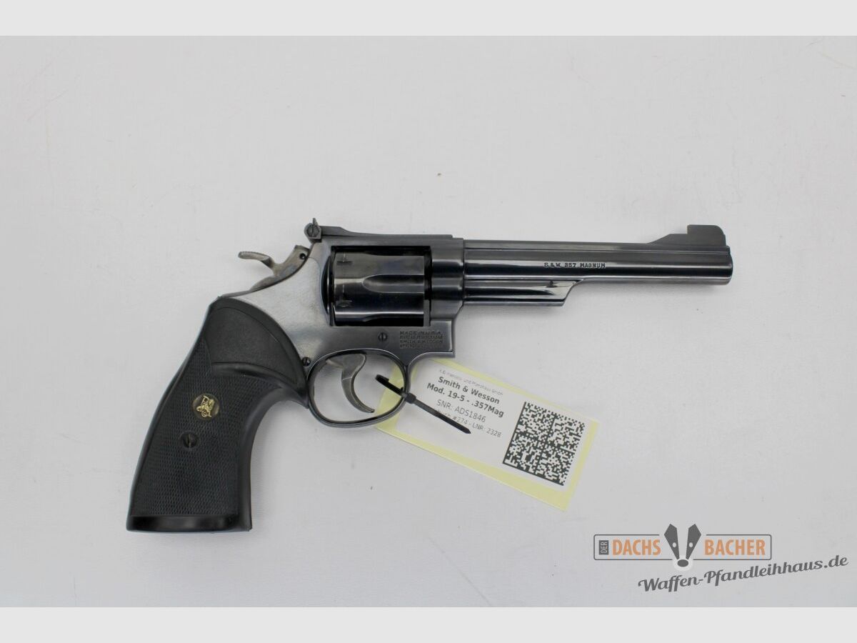 Revolver S&W Smith & Wesson Mod 19-5 Kal. .357 Mag 6\" Lauf