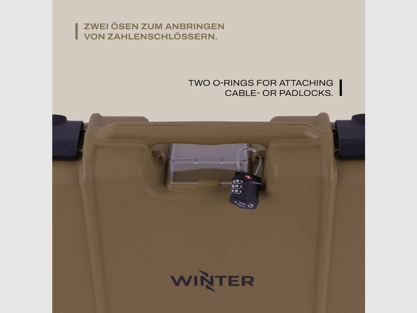 Funda para Rifle Winter W11 117 cm – estuche rígido robusto para armas largas